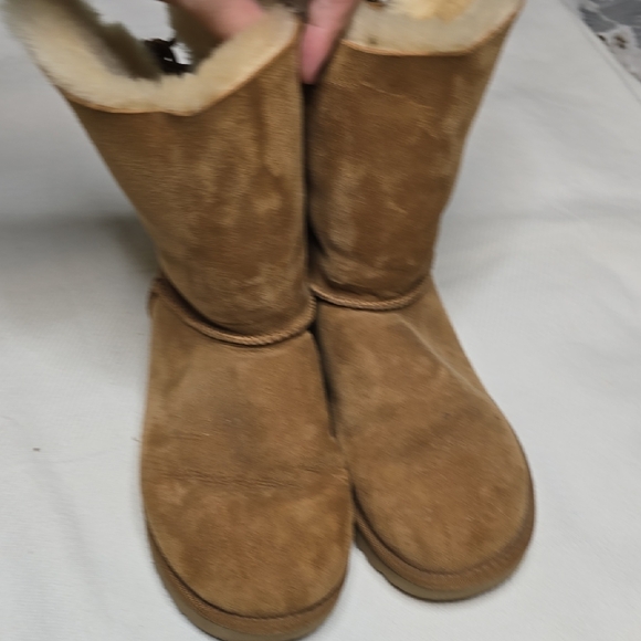 UGG Women's Brown Lace Back Boots - Picture 5 of 7